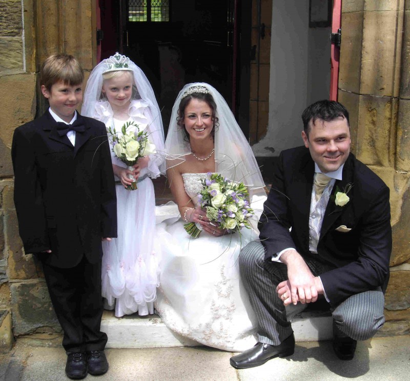 Brides and Grooms outside Christ Church