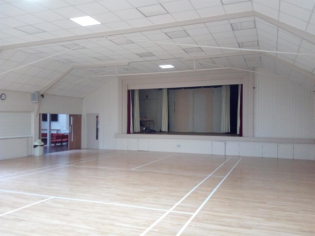 A view of the inside of the hall